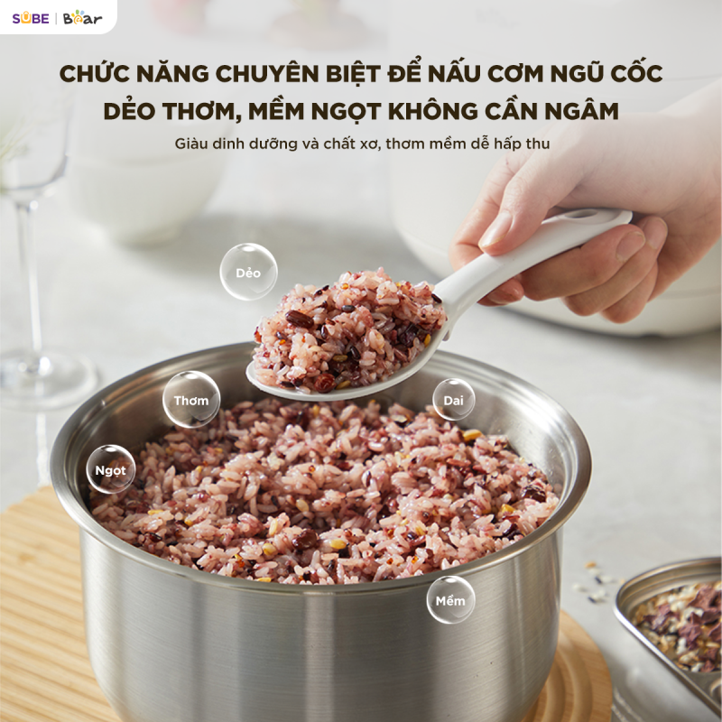 [SALE 20/10] Nồi cơm điện Bear 1.2L RC-5H30O12